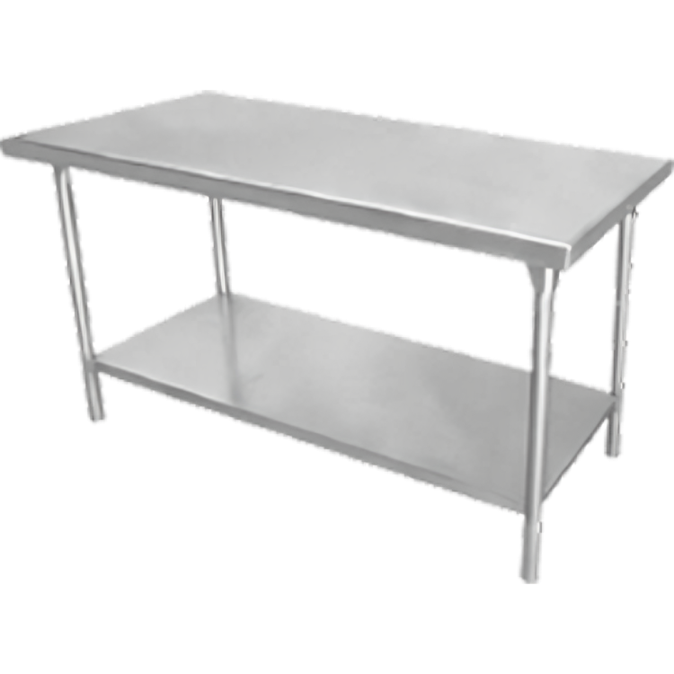 Mesa de trabajo 2 niveles en acero inoxidable