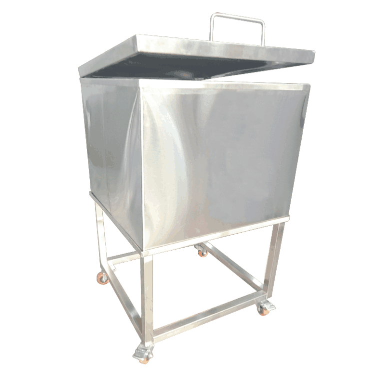 caja termica para pollo a la brasa en acero inoxidable